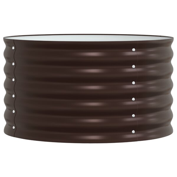 Bac surélevé vidaXL Marron 80x80x44 cm en acier galvanisé
