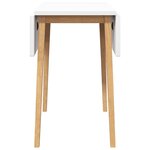 vidaXL Table à manger naturel bois massif et caoutchouc