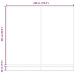 vidaXL Auvent Rétractable Vert et jaune 300 x 250 cm