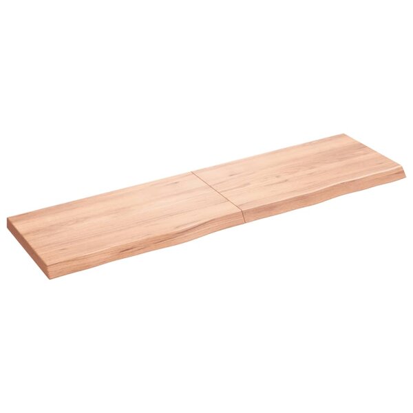 vidaXL Dessus de table marron clair bois chêne massif traité
