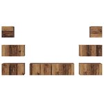 vidaXL Ensemble meuble TV 8 Pièces Bois ancien 60 x 30 x 30 cm