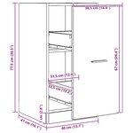 vidaXL Armoire d'apothicaire chêne artisanal bois d'ingénierie