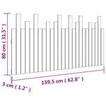 vidaXL Tête de lit murale Blanc 159 5x3x80 cm Bois massif de pin