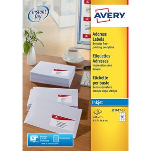 Étiquettes adresses l63.5xh46.6 mm (paquet 450 unités)