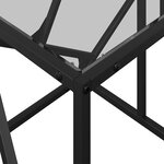 vidaXL Table basse avec dessus en verre transparent 78 5x40x41cm acier