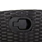 vidaXL Ensemble à manger de jardin 9Pièces coussins noir résine tressée