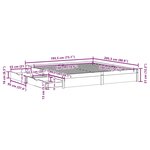 vidaXL Cadre de lit sans matelas 180x200 cm bois massif de pin