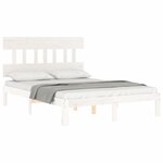 vidaXL Cadre de lit sans matelas blanc 120x200 cm bois de pin massif