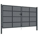 vidaXL Portail de jardin anthracite 400x250 cm acier