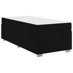 vidaXL Cadre de lit avec matelas Noir 90 x 190 cm tissu