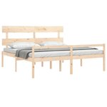 vidaXL Lit pour personne âgée sans matelas bois massif