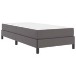 vidaXL Cadre de lit avec matelas Gris 100 x 200 cm tissu