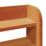 vidaXL Cadre de lit et tête de lit sans matelas cire marron 135x190 cm