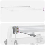 vidaXL Auvent rétractable automatique bordeaux 400x300 cm