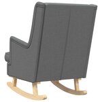 vidaXL Chaise à bascule Gris foncé 62 x 80 x 85 cm tissu