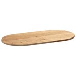 vidaXL Dessus de table 100x50x2 cm bois de chêne massif ovale