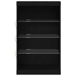 Buffet vidaXL avec lumières LED Chêne Noir 60 5x37x100 cm
