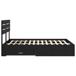 vidaXL Cadre de lit avec tiroir avec tête de lit Bois d'ingénierie