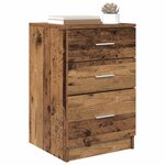vidaXL Cabinet de chevet Bois ancien 40 x 40 x 63 cm Bois d'ingénierie