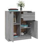 vidaXL Buffets 2 Pièces Sonoma gris 60x30x70 cm Bois d'ingénierie