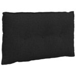 vidaXL Coussin de Dos Noir 80 x 19 x 50 cm tissu