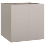 vidaXL Jardinière rouillé 80x80x80 cm acier inoxydable
