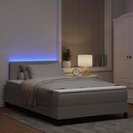 vidaXL Lit à ressorts avec matelas Taupe 120 x 190 cm tissu