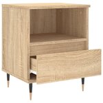 vidaXL Table de chevet chêne sonoma 40x35x50 cm bois d’ingénierie