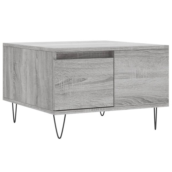 vidaXL Table basse sonoma gris 55x55x36 5 cm bois d'ingénierie
