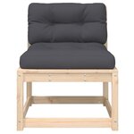 vidaXL Canapé de jardin avec coussins bois de pin solide