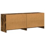 vidaXL Armoire de lit avec étagère 2 Pièces Chêne fumé 66 x 33 x 48 cm
