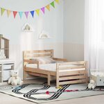 vidaXL Cadre de lit avec matelas Marron 80 x 200 cm Pin massif