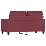vidaXL Canapé à 2 places Rouge bordeaux 120 cm Tissu