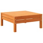 vidaXL Salon de jardin 9 Pièces avec coussins marron cire bois pin massif