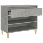 vidaXL Armoire à chaussures Gris béton 70x36x60 cm Bois d'ingénierie