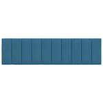 vidaXL Coussin de tête de lit bleu 180 cm velours