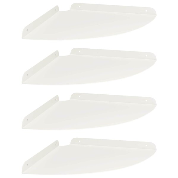 vidaXL Étagère Flottante d'Angle 4 pc Blanc 30 x 30 x 2 cm