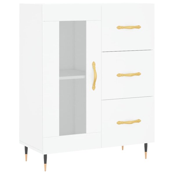 vidaXL Buffet blanc 69 5x34x90 cm bois d'ingénierie