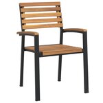vidaXL Ensemble à manger de jardin 7 Pièces bois d'acacia solide et métal