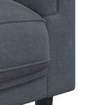 vidaXL Canapé avec coussins 3 places gris foncé velours