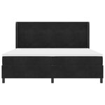 vidaXL Lit à ressorts avec matelas avec LED Noir 200 x 200 cm Velours