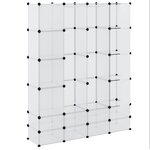 vidaXL Cabinet modulable avec 18 compartiments blanc 37x146x180 5 cm