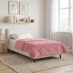 vidaXL Duvet d'été simple Matelassé Rose 135 x 200 cm