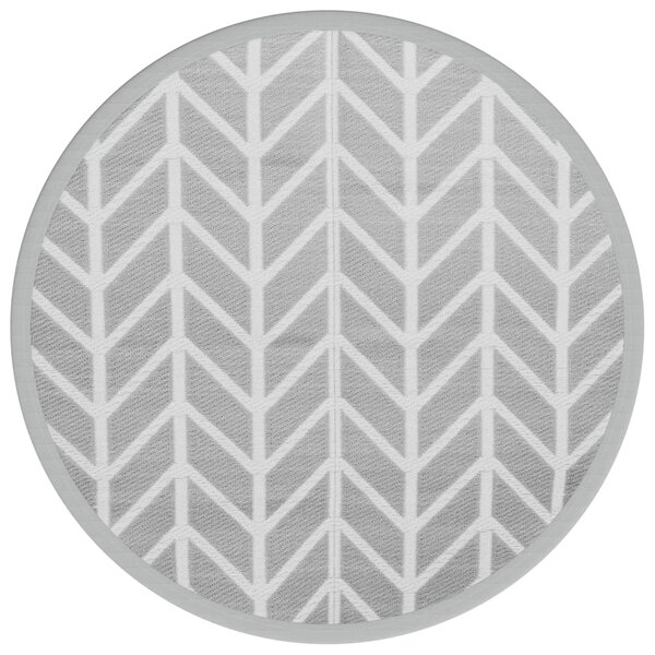 vidaXL Tapis d'extérieur gris Ø120 cm PP