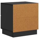 vidaXL Cabinet de chevet avec tiroir 2 Pièces Noir 43 x 34 5 x 44 5 cm