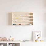 vidaXL Boîte d'Exposition en Bois Marron 60 x 8 5 x 37 cm Contreplaqué