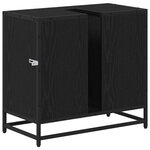 vidaXL Cabinet de salle de bain avec porte Chêne noir 65 x 33 x 60 cm