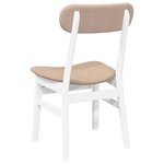 vidaXL Chaises à manger coussins 2 Pièces blanc bois massif caoutchouc