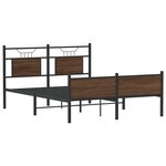 vidaXL Cadre de lit sans matelas chêne marron 150x200 cm