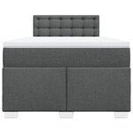 vidaXL Sommier à lattes de lit avec matelas gris foncé 120x190cm tissu